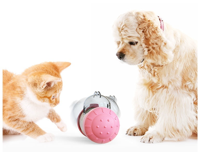 Funny Dog Treat Leaking Toy With Wheel Interactive Toy For Dogs Puppies Cats