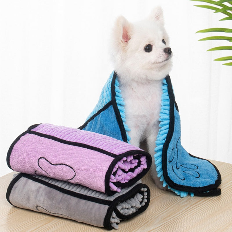 Super Absorbent Microfiber Pet Bath Towel & Bathrobe for Dogs & Cats