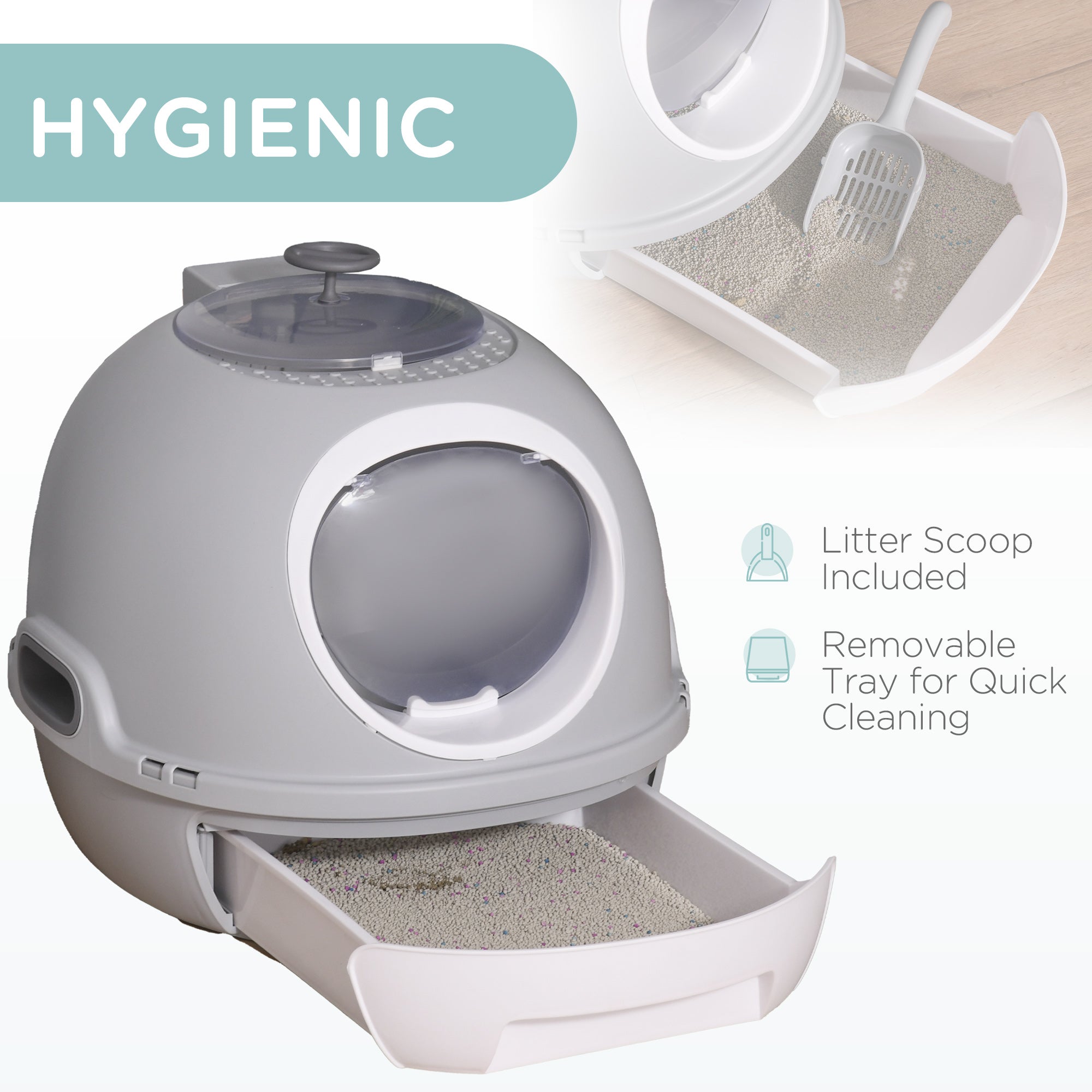 Cat Litter Box Toilet with Lid