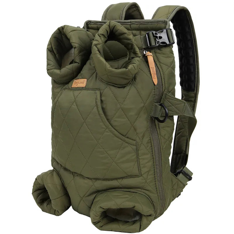 Winter Pet Carrier Backpack | Thicken Warm Windproof Hands-Free Bag for Small Dogs & Cats