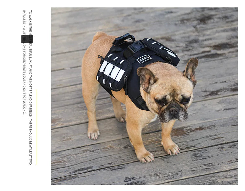 Dog Saddle Bag Backpack | Waterproof Tactical Pack for Hiking & Camping