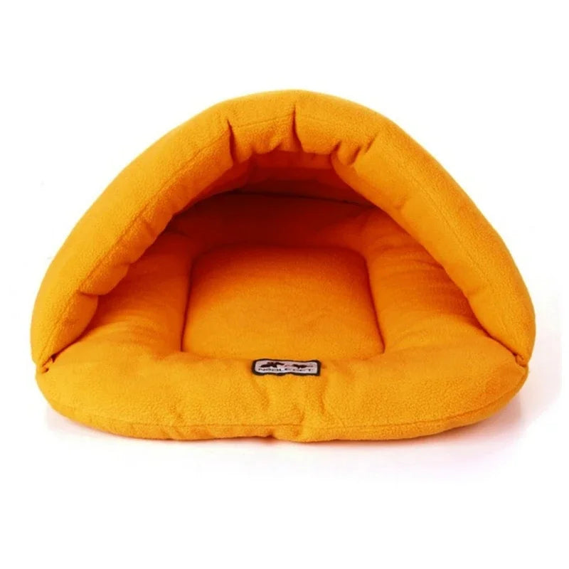 Slipper-Shaped Pet Bed Cave – Warm Cotton Sleeping Nest for Small Dogs & Cats