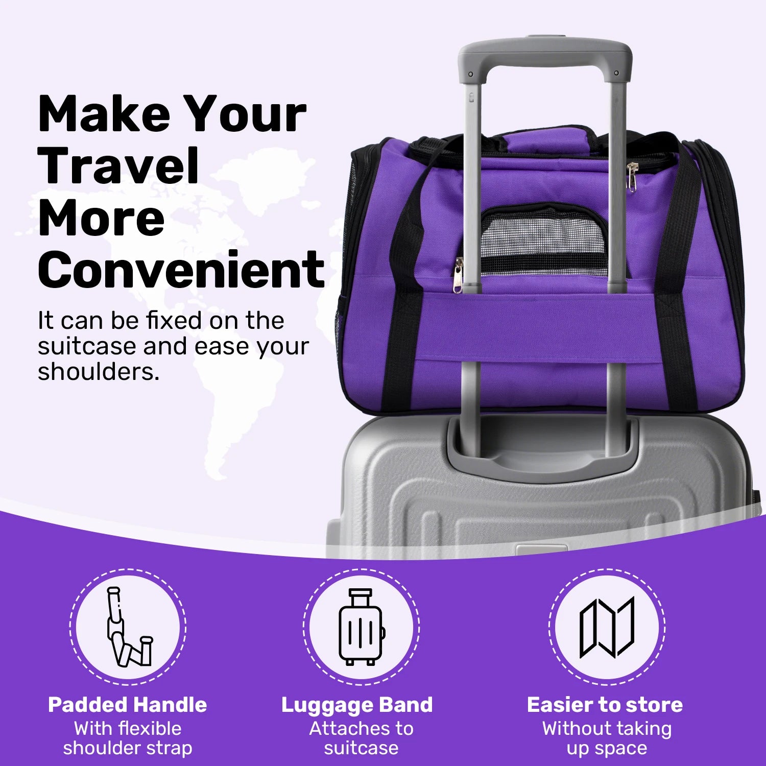 Soft-Sided Pet Carrier Bag | Airline Approved | Up to 15 lbs