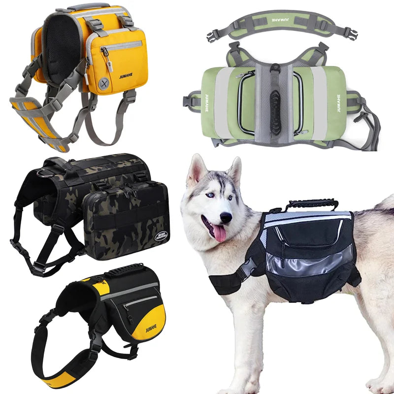 Dog Saddle Bag Backpack | Waterproof Tactical Pack for Hiking & Camping