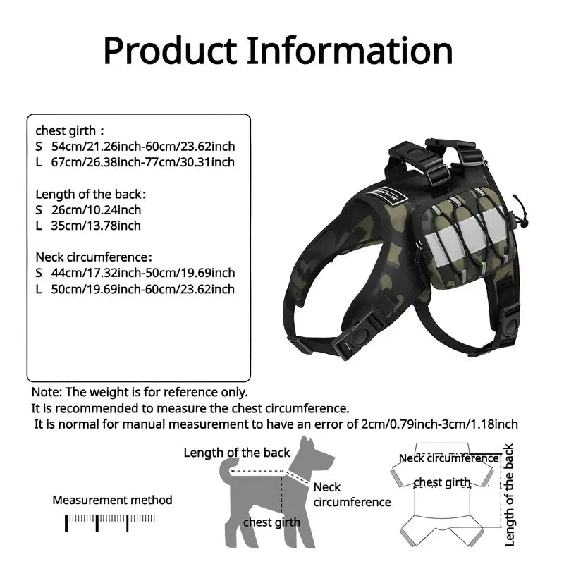 Dog Saddle Bag Backpack | Waterproof Tactical Pack for Hiking & Camping
