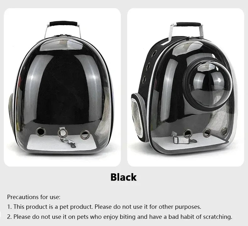 Space Capsule Pet Backpack | Transparent Breathable Carrier for Cats & Small Dogs