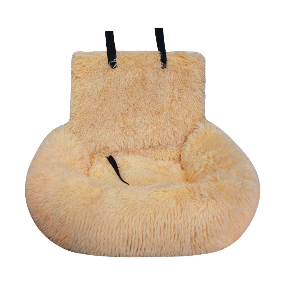 2-in-1 Car Dog Bed & Safety Seat | Removable Washable Travel Pet Cushion