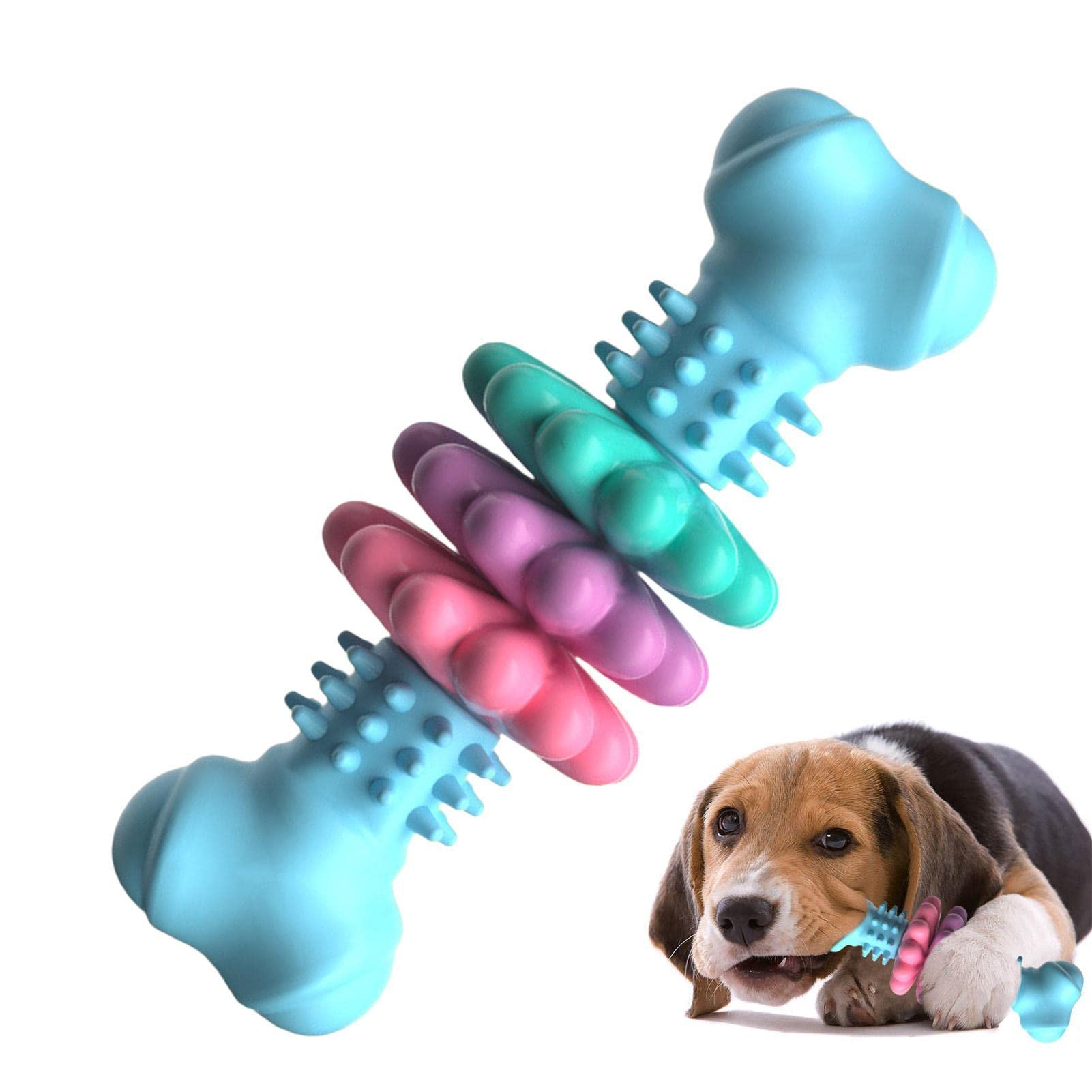 Dog Chew Toy Dog Bone Type Dogs Teeth Cleaning Toys Indestructible TPR Bone Chewing Bite Resistant