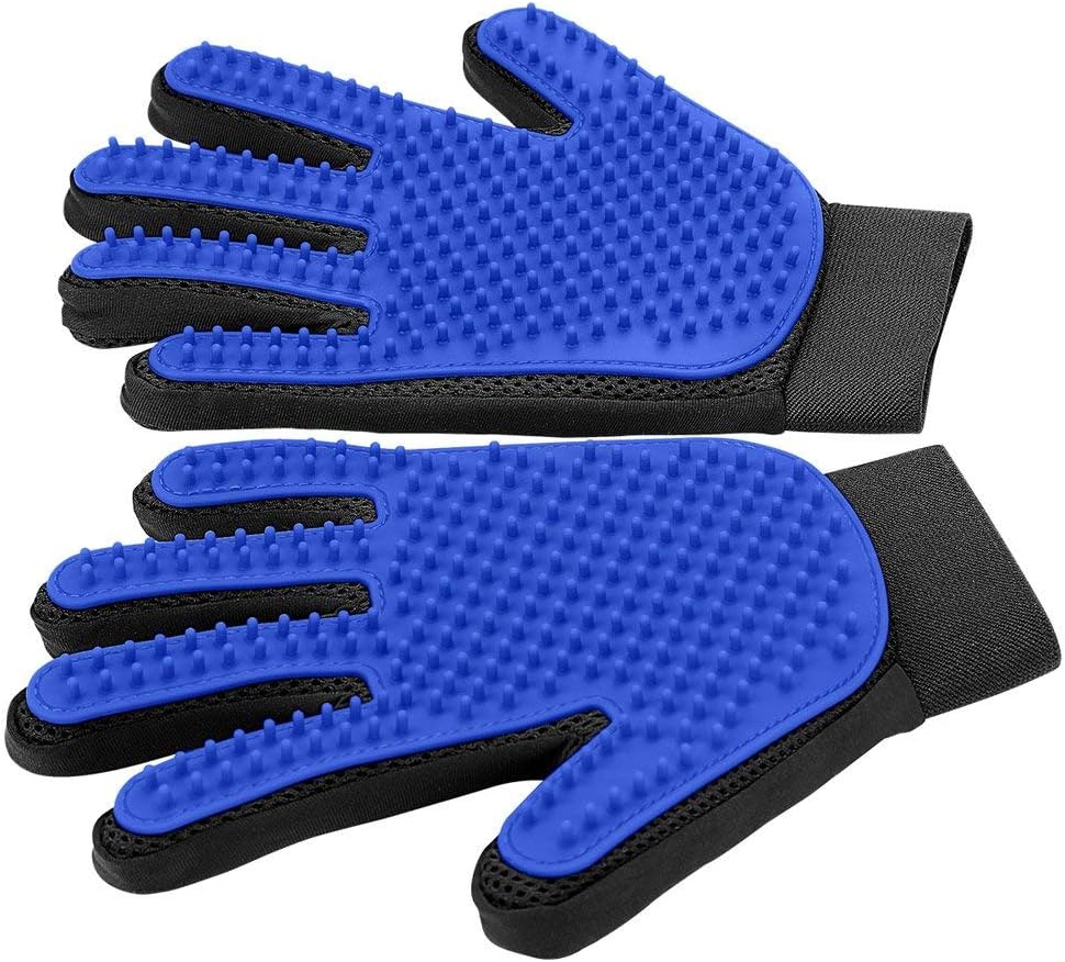 Upgrade Pet Grooming Gloves Cat Brushes For Gentle Shedding Efficient Pets Hair Remover Mittens Dog Washing Gloves For Long And Short Hair Dogs Cats Horse