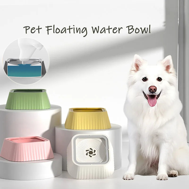 Pets Dog Cat Bowl Floating Bowl Water Drinker Not Wet Mouth Splash Water