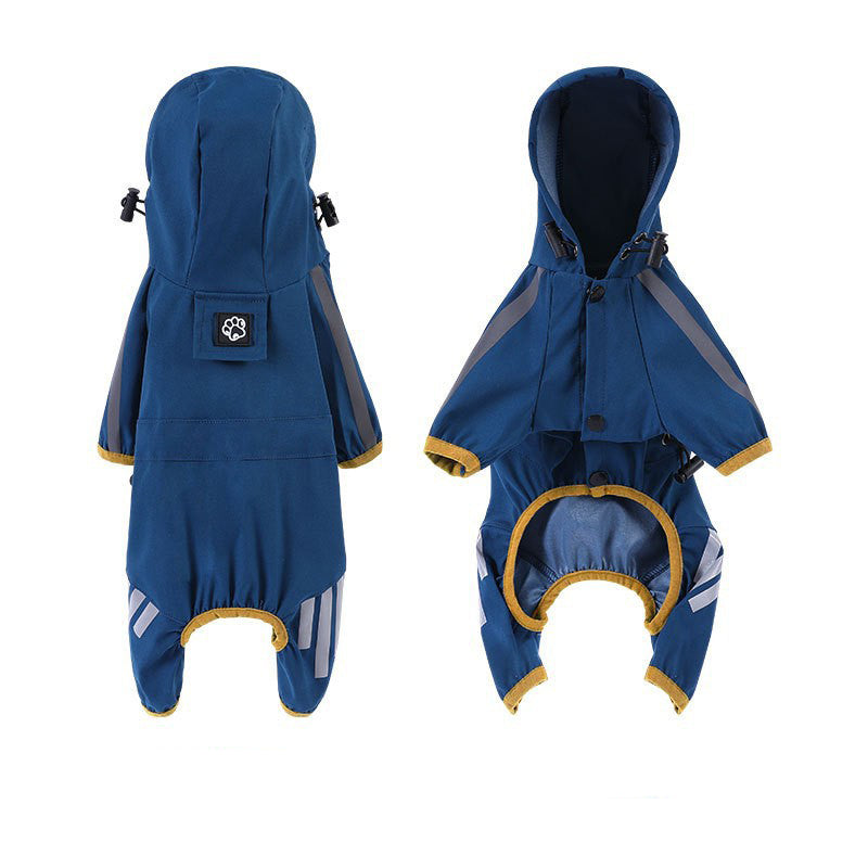 Sily Pet Raincoat Four-legged Raincoat For Dogs Small Dog Outing Clothes
