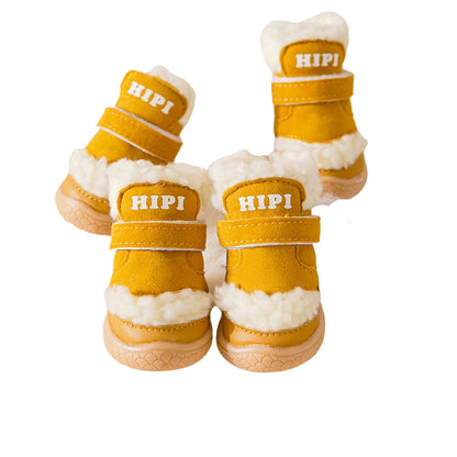 Winter Dog Shoes Thick Anti-slip Rain Snow Puppy Boots Outdoor Pet Paw Protector Foot Cover Pet Supplies Accessories