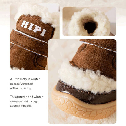 Winter Dog Shoes Thick Anti-slip Rain Snow Puppy Boots Outdoor Pet Paw Protector Foot Cover Pet Supplies Accessories