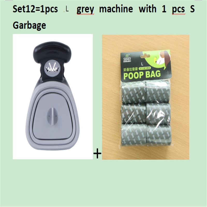 Dog Pet Travel Foldable Pooper Scooper With 1 Roll Decomposable bags Poop Scoop Clean Pick Up