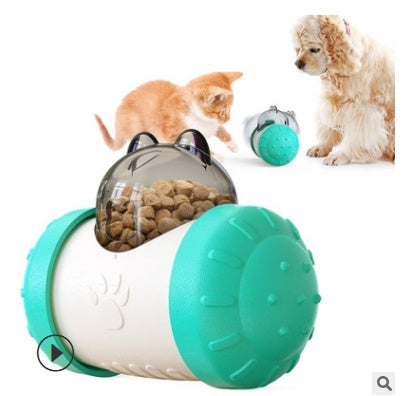 Funny Dog Treat Leaking Toy With Wheel Interactive Toy For Dogs Puppies Cats