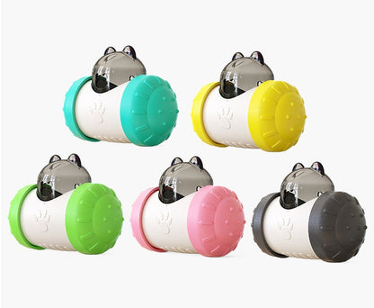 Funny Dog Treat Leaking Toy With Wheel Interactive Toy For Dogs Puppies Cats