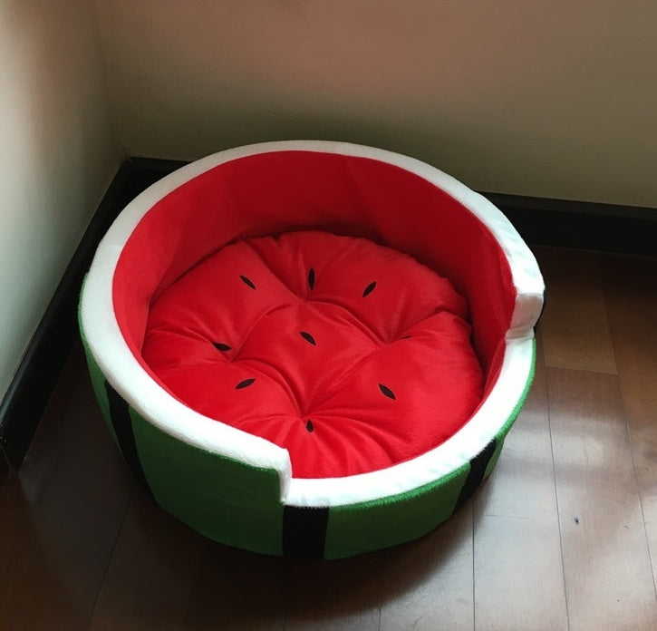 Four seasons kennel watermelon bed home quiet pets autumn and winter warm