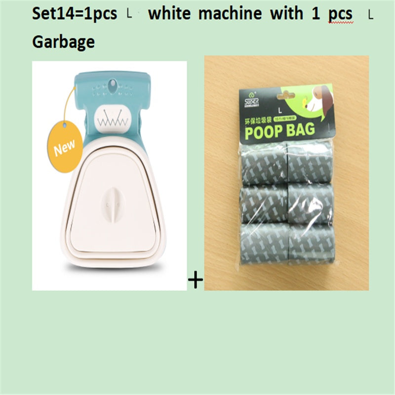 Dog Pet Travel Foldable Pooper Scooper With 1 Roll Decomposable bags Poop Scoop Clean Pick Up
