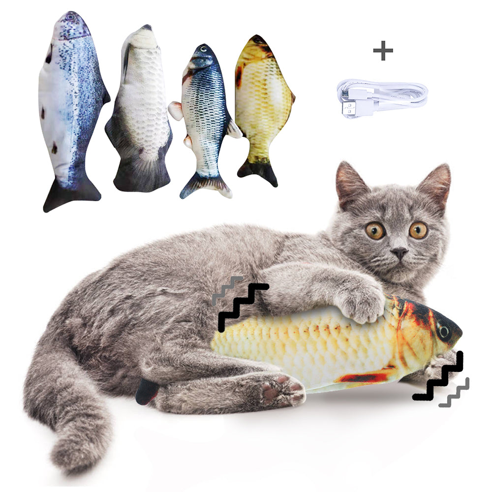 Electric Jumping Fish Cat Toy — USB Rechargeable
