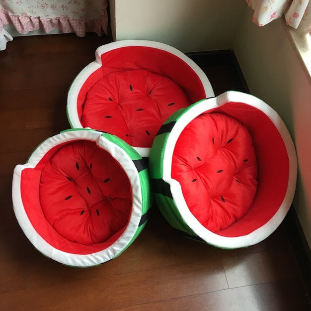 Four seasons kennel watermelon bed home quiet pets autumn and winter warm