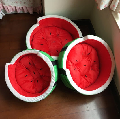 Four seasons kennel watermelon bed home quiet pets autumn and winter warm
