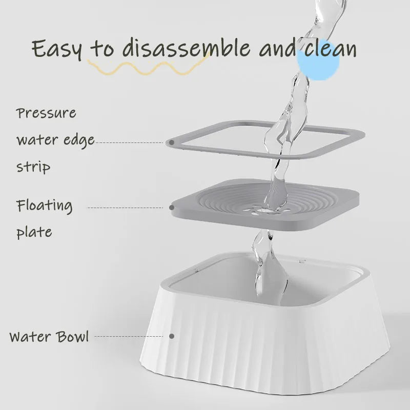 Pets Dog Cat Bowl Floating Bowl Water Drinker Not Wet Mouth Splash Water
