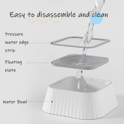 Pets Dog Cat Bowl Floating Bowl Water Drinker Not Wet Mouth Splash Water