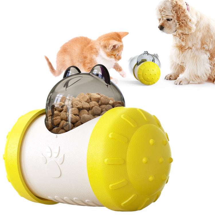 Funny Dog Treat Leaking Toy With Wheel Interactive Toy For Dogs Puppies Cats