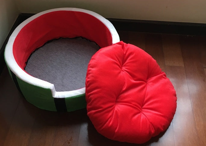 Four seasons kennel watermelon bed home quiet pets autumn and winter warm