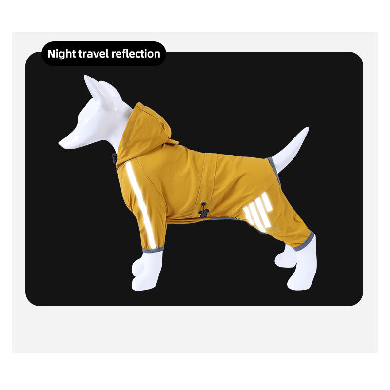 Sily Pet Raincoat Four-legged Raincoat For Dogs Small Dog Outing Clothes