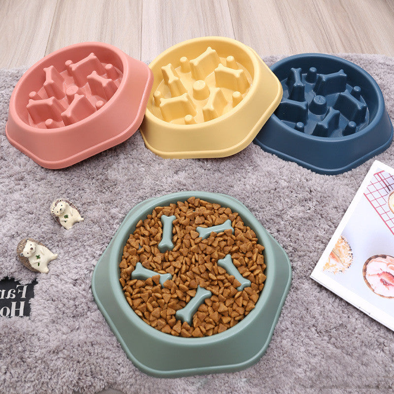 Home Style Bone Choke Prevention Slow Food Bowl