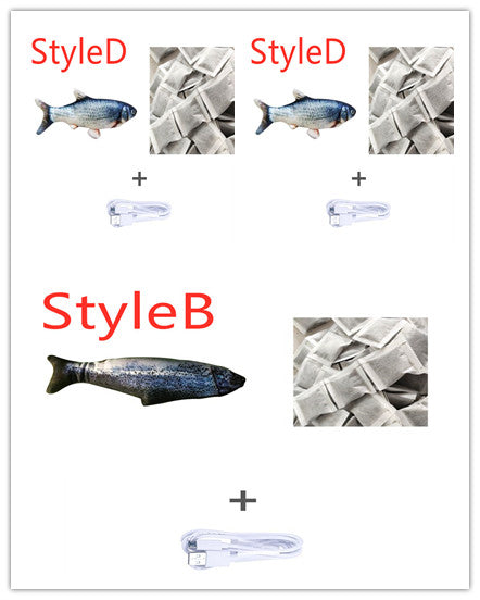 Electric Jumping Fish Cat Toy — USB Rechargeable