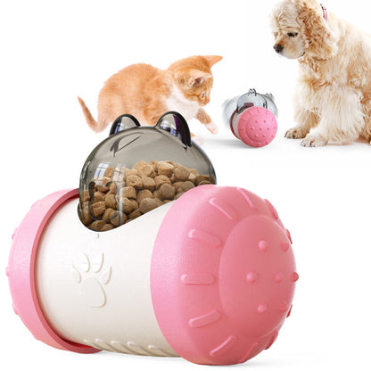 Funny Dog Treat Leaking Toy With Wheel Interactive Toy For Dogs Puppies Cats