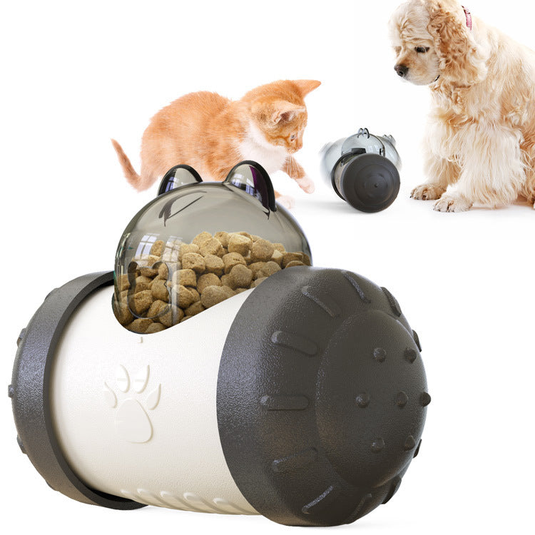 Funny Dog Treat Leaking Toy With Wheel Interactive Toy For Dogs Puppies Cats