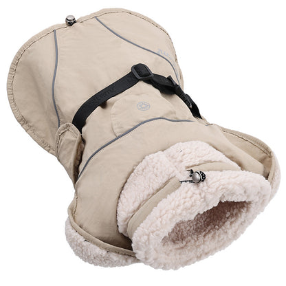 Dog Cotton-padded Clothes Go Out In Autumn And Winter Warm-