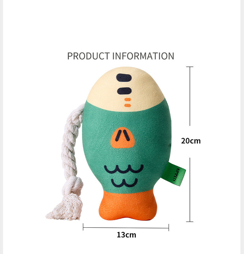 Plush Chew Toys For Inside Dog Plush Squeaky Toys Puffhead Fish Chew Toys