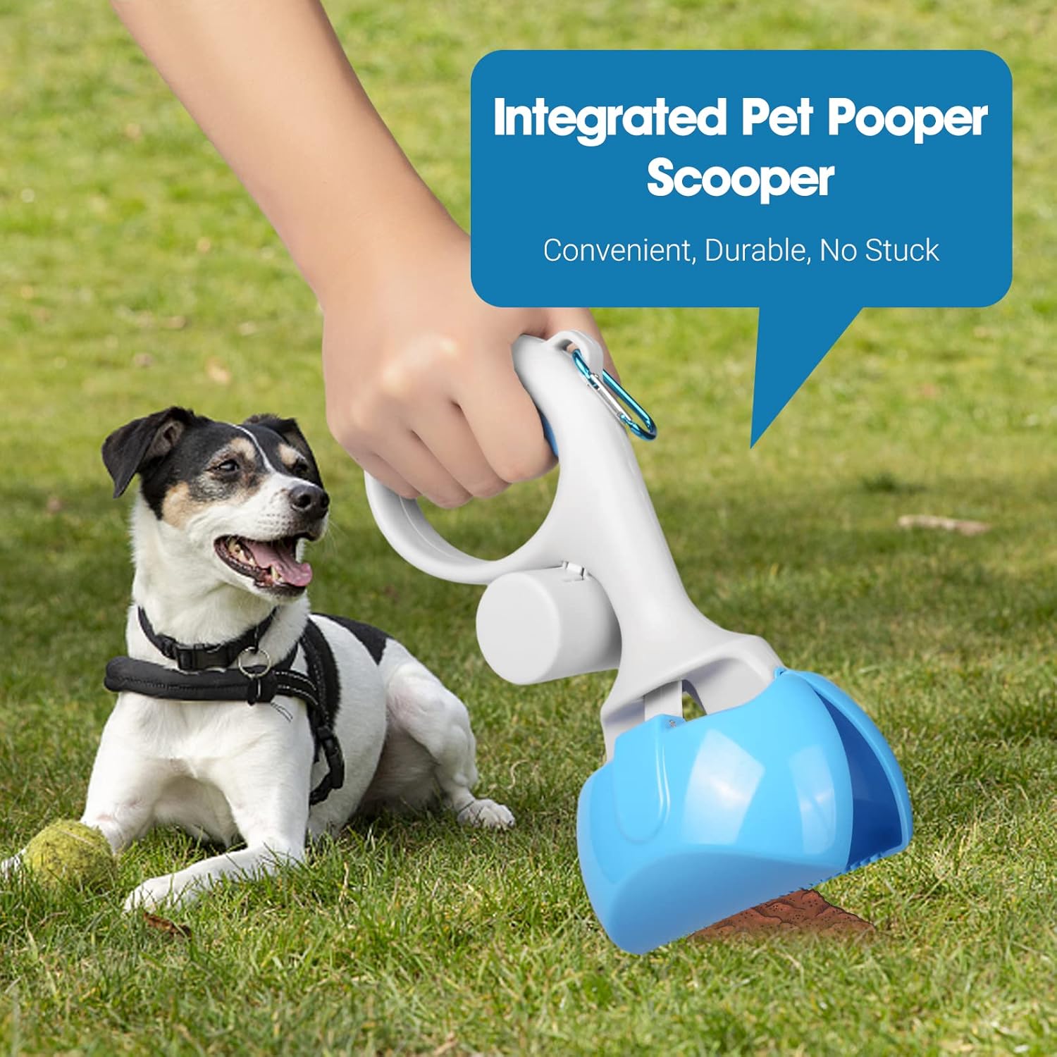 Pet Pooper Scooper For Dogs And Cats With Trash Bags Holder Non-Breakable High Strength Material Poop Scooper