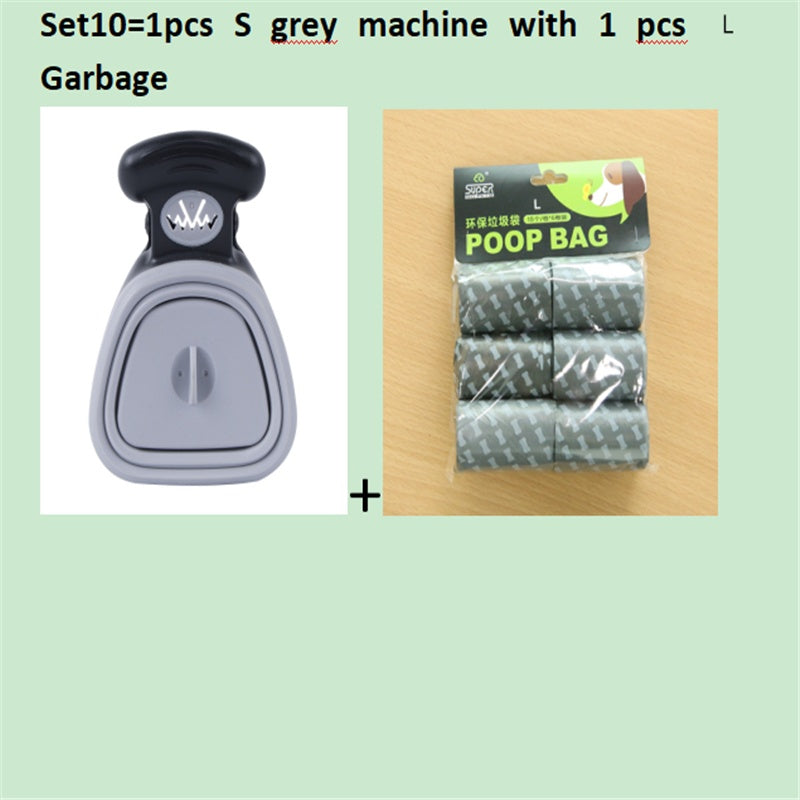 Dog Pet Travel Foldable Pooper Scooper With 1 Roll Decomposable bags Poop Scoop Clean Pick Up