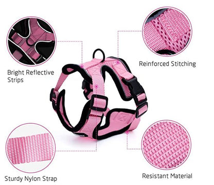 Escape Proof Cat Vest Harness And Car Seat Belt Adapter Adjustablppy