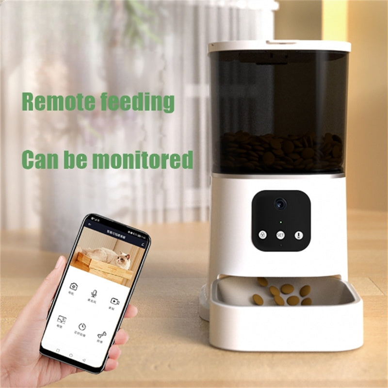 Smart WiFi Pet Automatic Feeder — 6L with App Control &amp; Camera Options