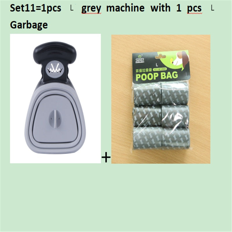 Dog Pet Travel Foldable Pooper Scooper With 1 Roll Decomposable bags Poop Scoop Clean Pick Up