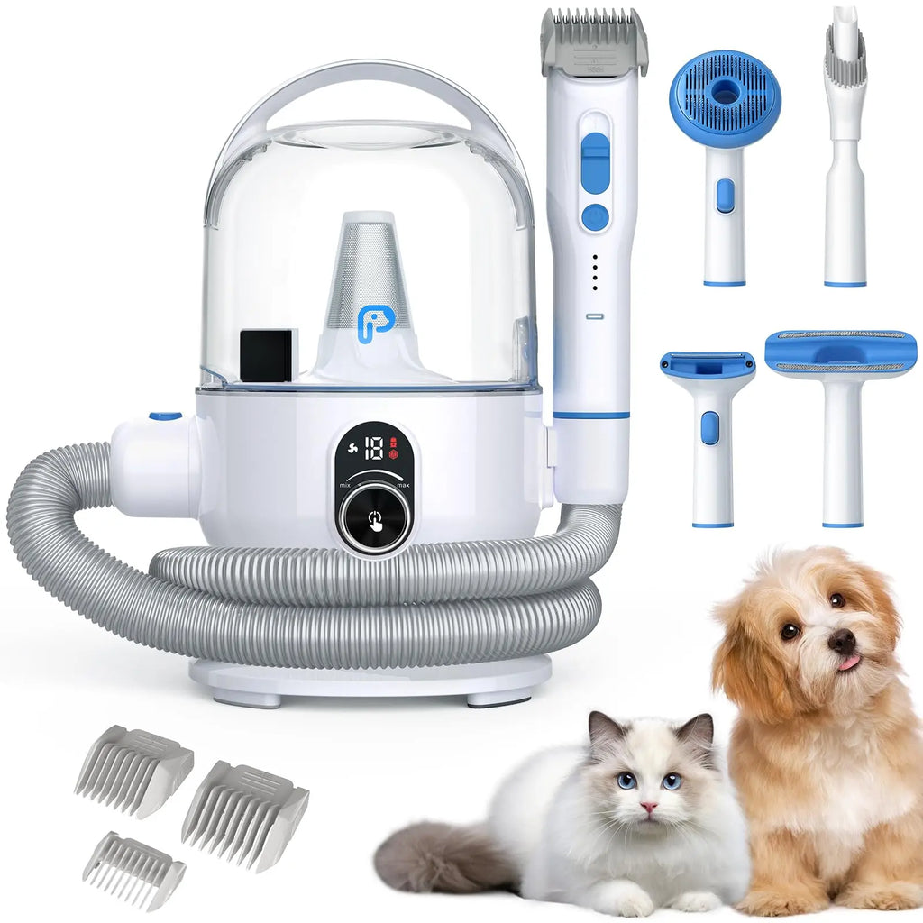 GARVEE Dog Grooming Kit Pet Grooming Hair Vacuum, 5 In-1 Pet Grooming Kit with 2L Large Capacity Dust Cup, Low Noise Dog Hair Remover for Shedding Grooming Dogs Cats and Other Animals