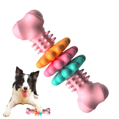 Dog Chew Toy Dog Bone Type  Dogs Teeth Cleaning Toys Indestructible TPR Bone Chewing Bite Resistant