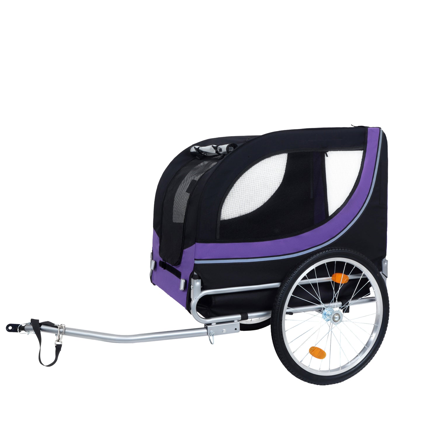 Large Folding Bike Trailer For Dogs - 66LB Capacity All-Terrain Pet Carrier, Durable