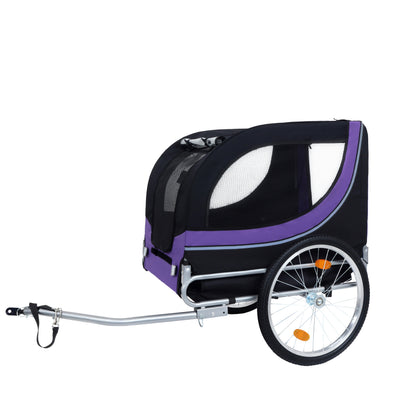 Large Folding Bike Trailer For Dogs - 66LB Capacity All-Terrain Pet Carrier, Durable