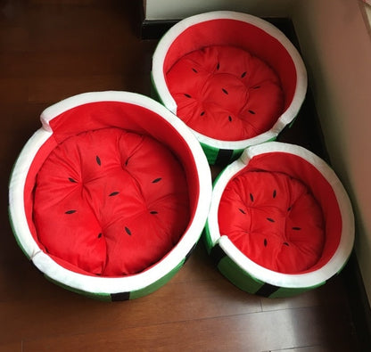 Four seasons kennel watermelon bed home quiet pets autumn and winter warm