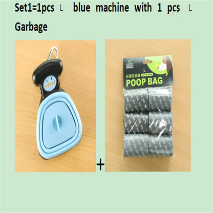 Dog Pet Travel Foldable Pooper Scooper With 1 Roll Decomposable bags Poop Scoop Clean Pick Up