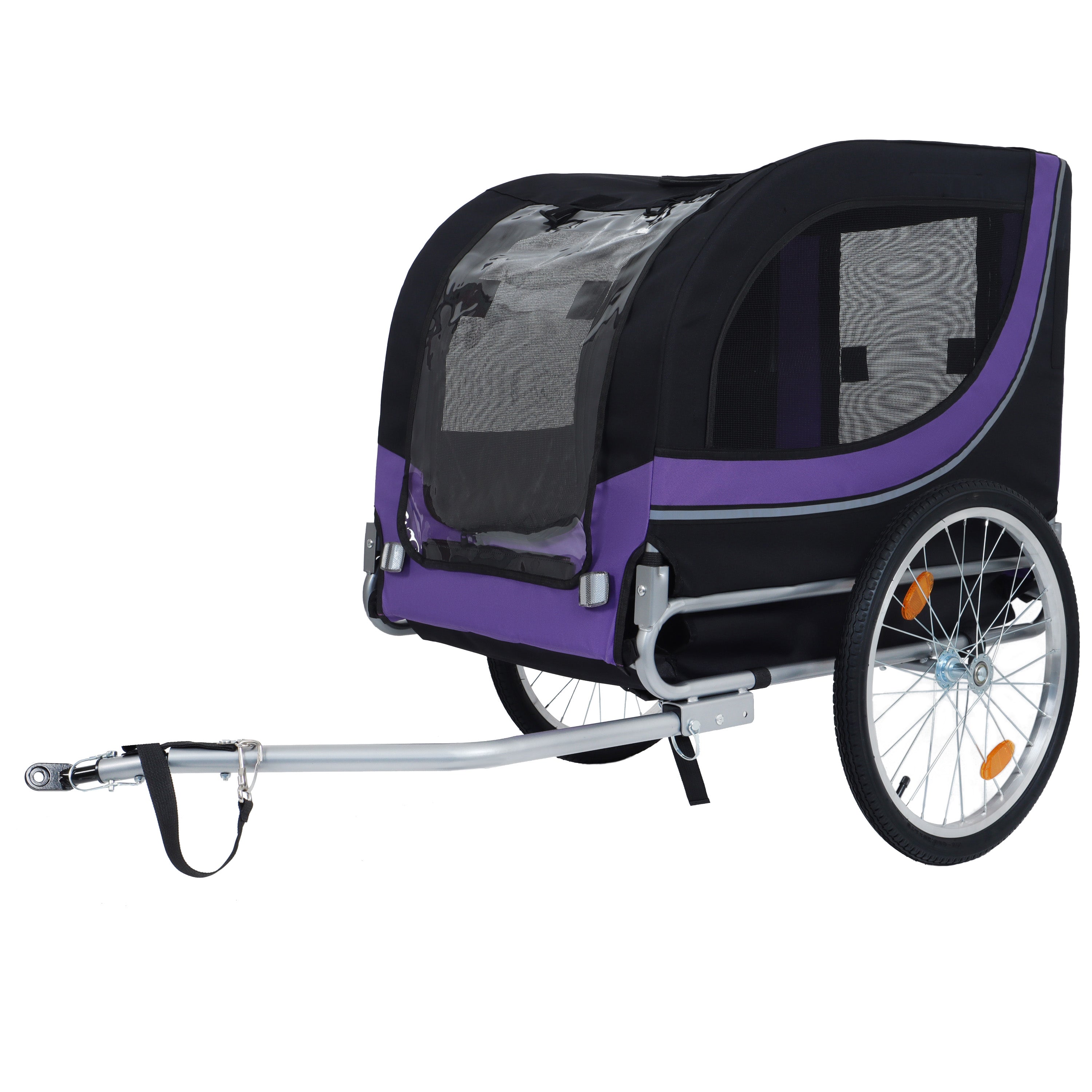 Large Folding Bike Trailer For Dogs - 66LB Capacity All-Terrain Pet Carrier, Durable