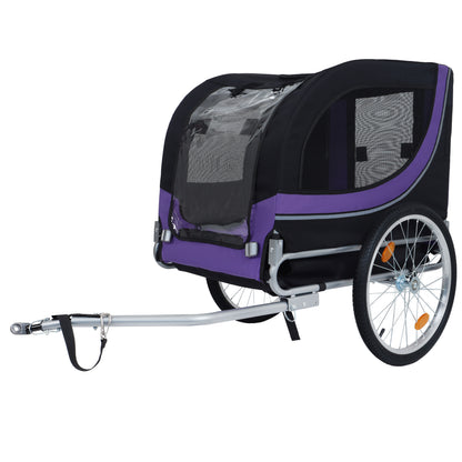 Large Folding Bike Trailer For Dogs - 66LB Capacity All-Terrain Pet Carrier, Durable