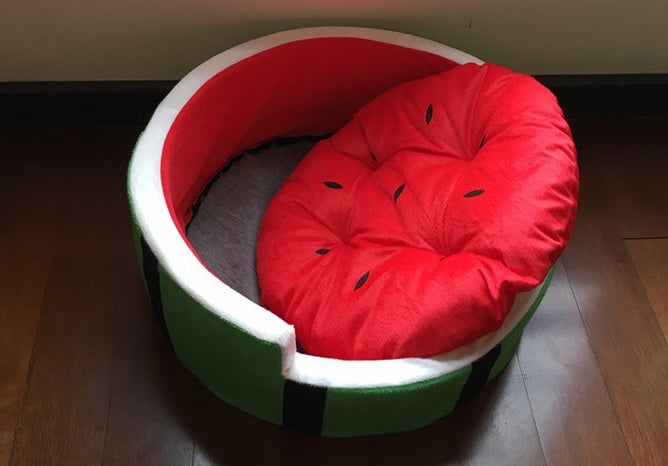 Four seasons kennel watermelon bed home quiet pets autumn and winter warm